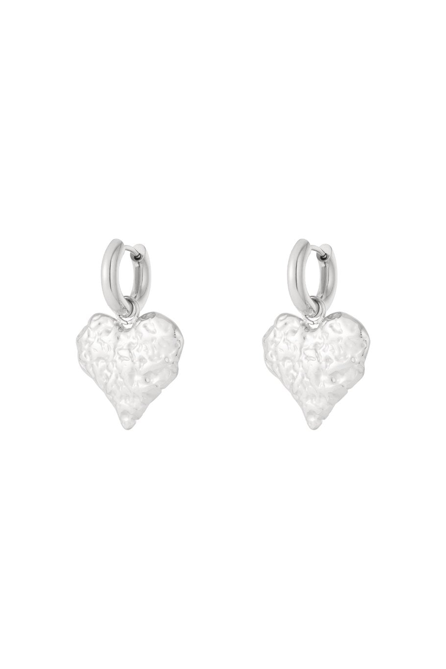 Earrings Textured Heart