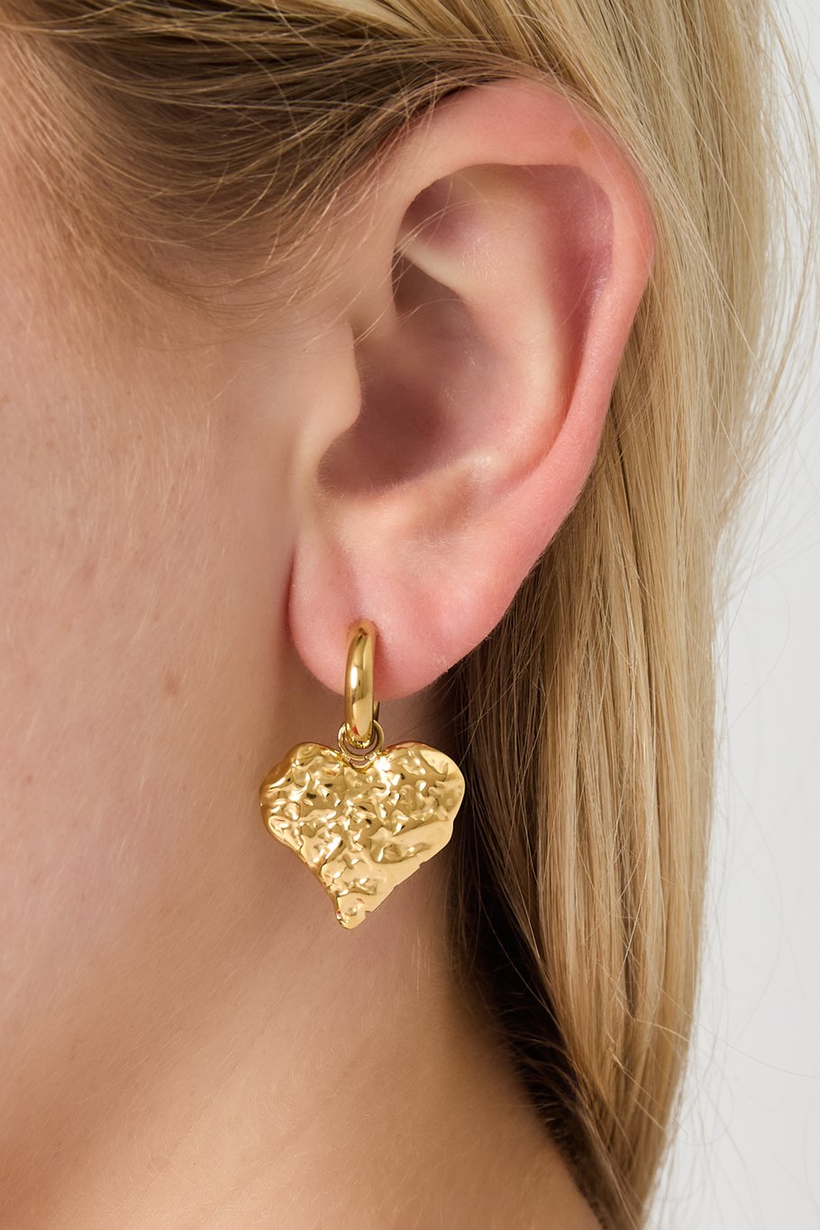 Earrings Textured Heart