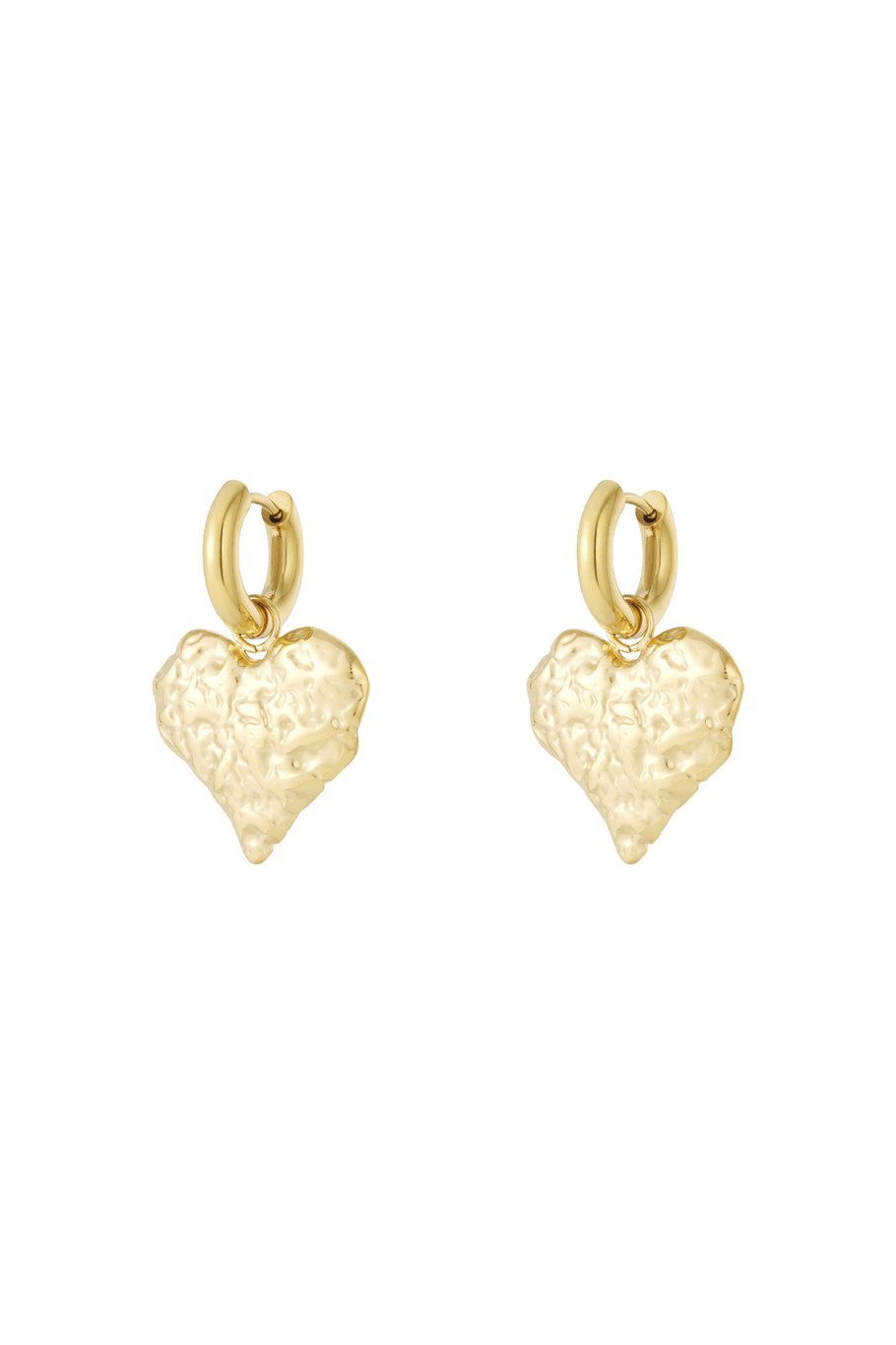 Earrings Textured Heart