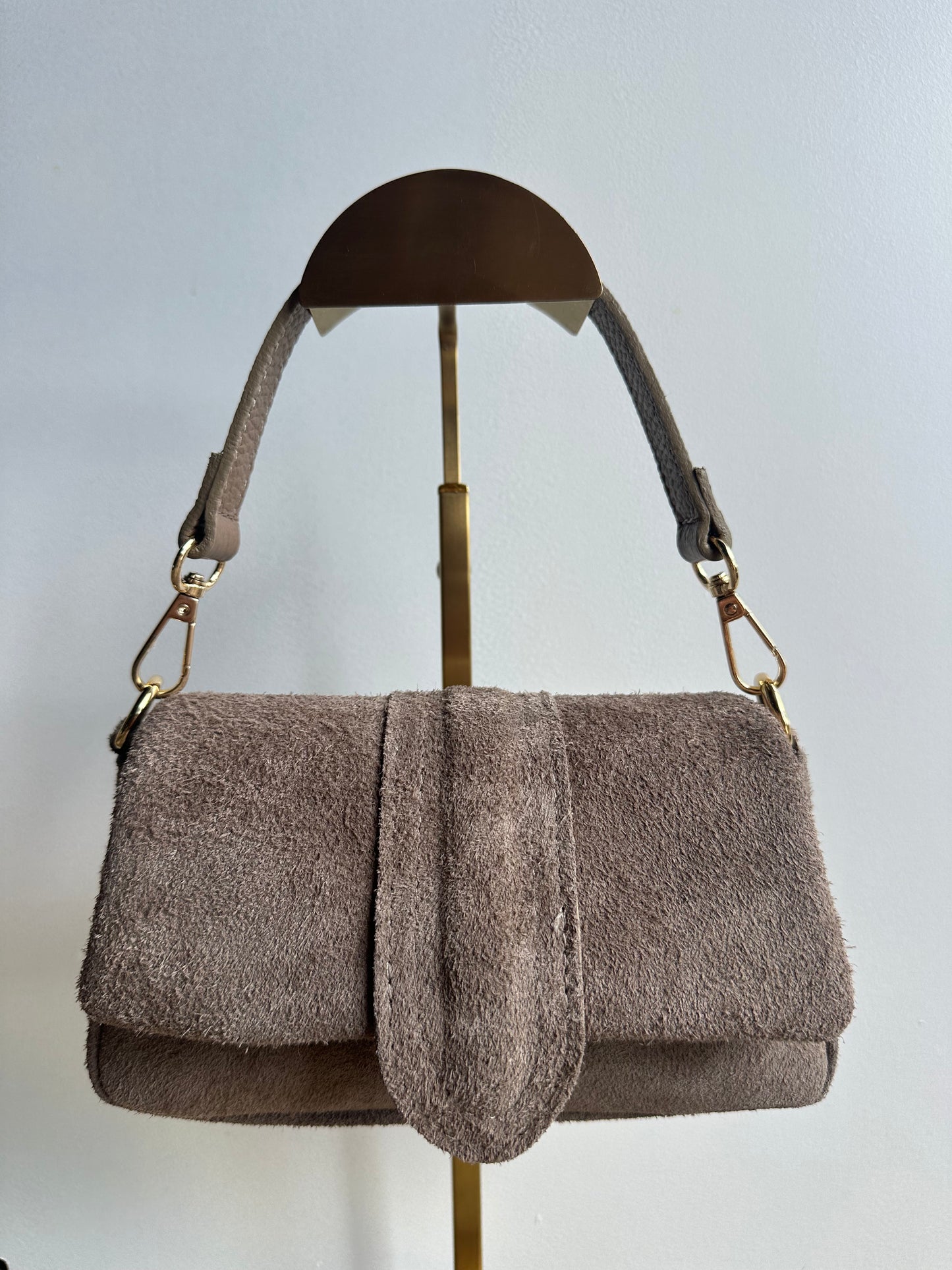 Yasmin Puffy Suede Taupe