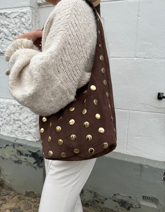 Studs Bag Brown