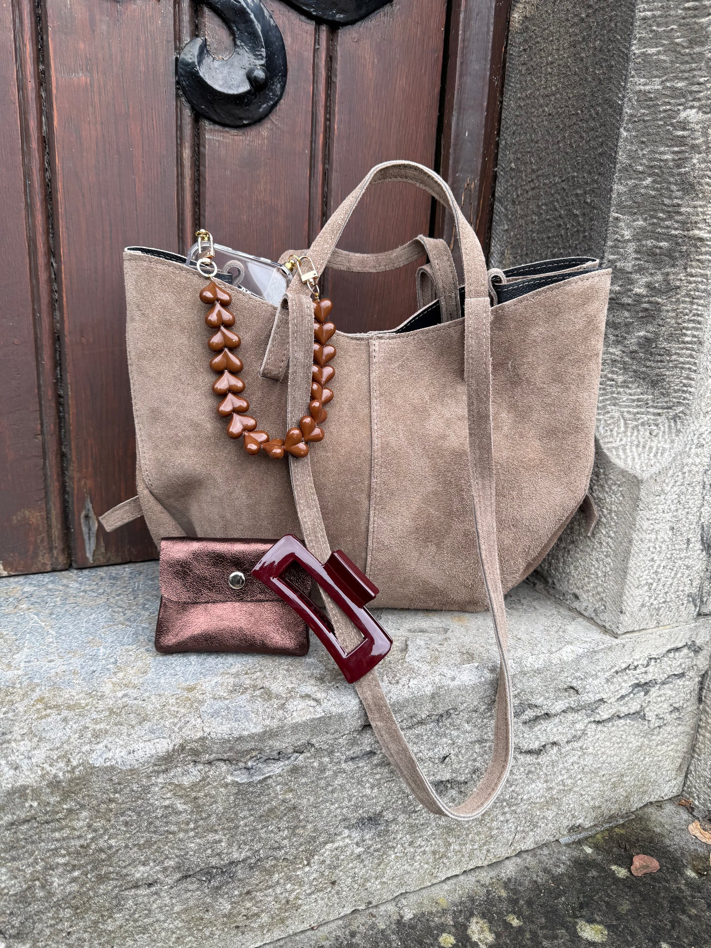 Polly Bag Suede Burgundy