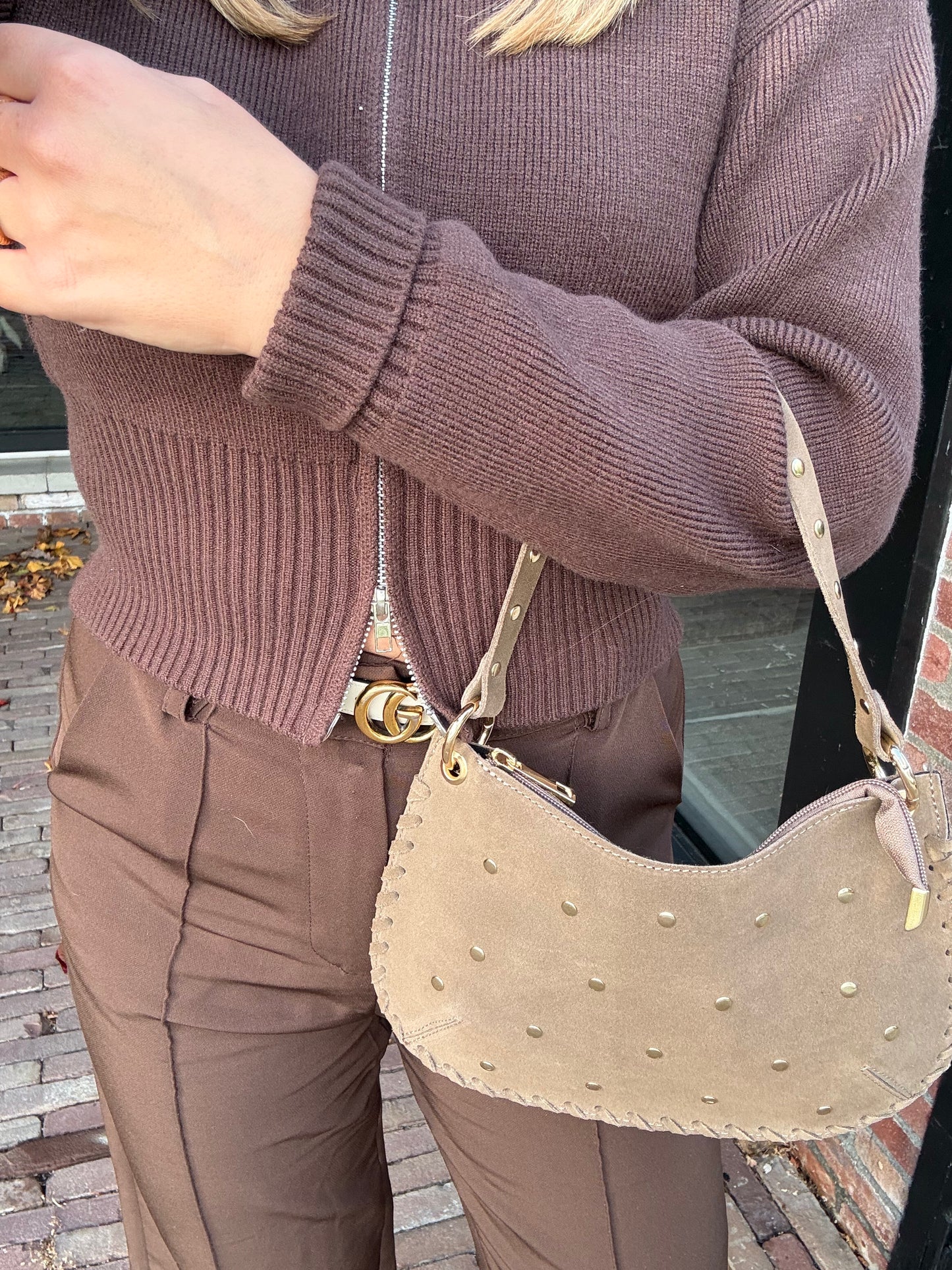 Mini Stud Bag Taupe