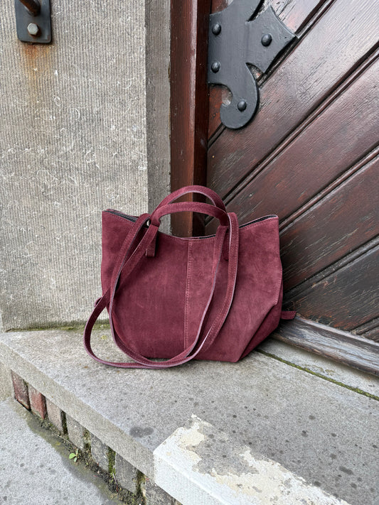 Polly Bag Suede Burgundy